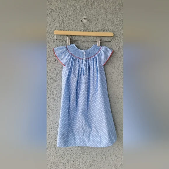 Edgehill dress.  Blue With Embroidered Crabs. Size 3T - Picture 2 of 4